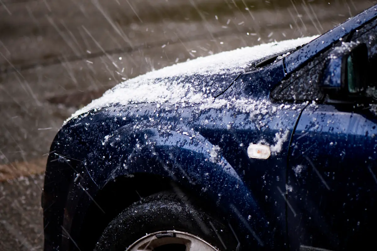 Hail damage claim denied in Texas: hail falling on a parked car Hail falling on a parked car, the storm event before a hail damage claim denied in Texas