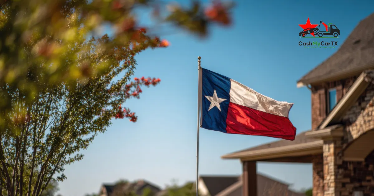 A Texas flag waving in front of a home — why total-loss offers are changing in Texas